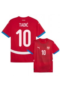 Servië Dusan Tadic #10 Voetbaltruitje Thuis tenue EK 2024 Korte Mouw